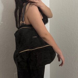 Givenchy black suede pandora bag